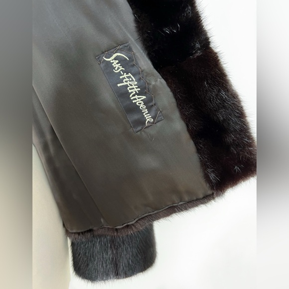 Vintage 1960s Saks Fifth Avenue Revillon Black Mink Jacket Women’s Size 2 Bridal - Picture 10 of 16